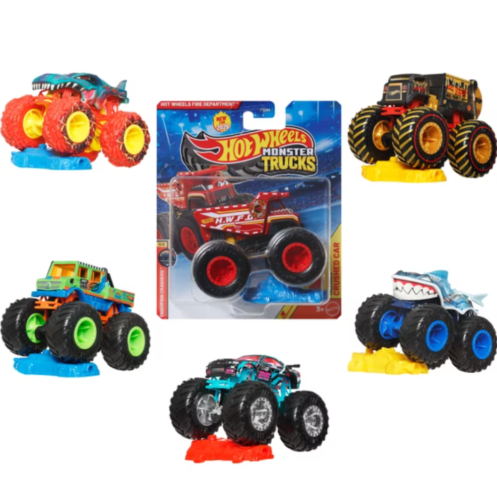 Hot Wheels Monster Truck + Car (1:64)