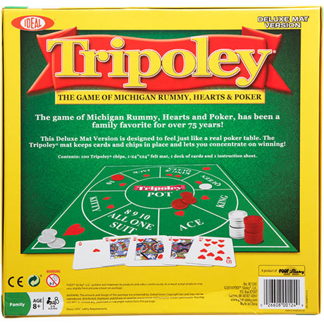 Ideal Tripoley Deluxe Mat Edition Card Game