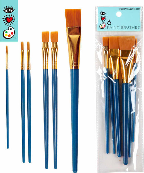 6 Paint Brushes