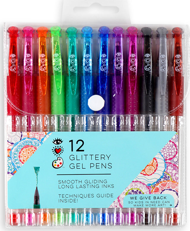 12 Glitter Gel Pens