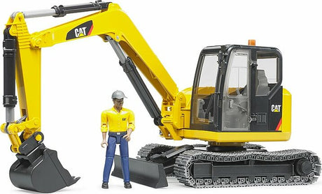 Cat® Mini Excavator with worker