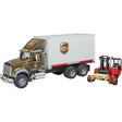Bruder 02828 MACK Granite UPS logistics truck with forklift