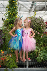 Pretty Peacock Dress & Headband (Size 5-6)