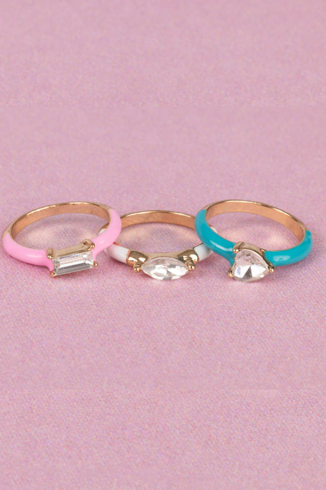 Boutique Chic Crystal Cool Rings (Small)