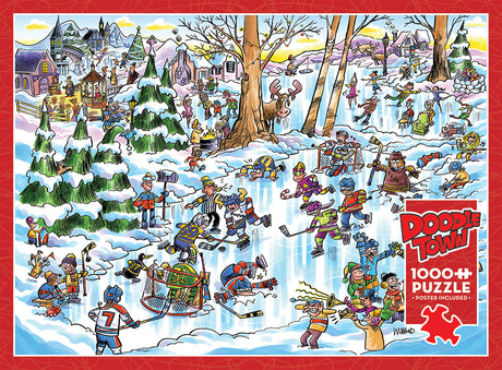 DoodleTown: Hockey Town puzzle (1000 pc)