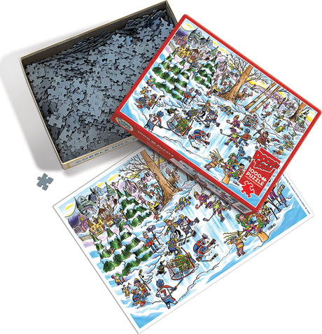 DoodleTown: Hockey Town puzzle (1000 pc)
