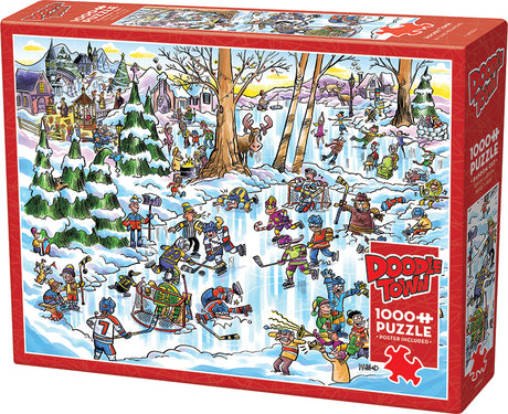 DoodleTown: Hockey Town puzzle (1000 pc)