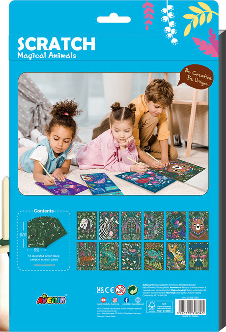 Scratch Art Book A4 - Magical Animals