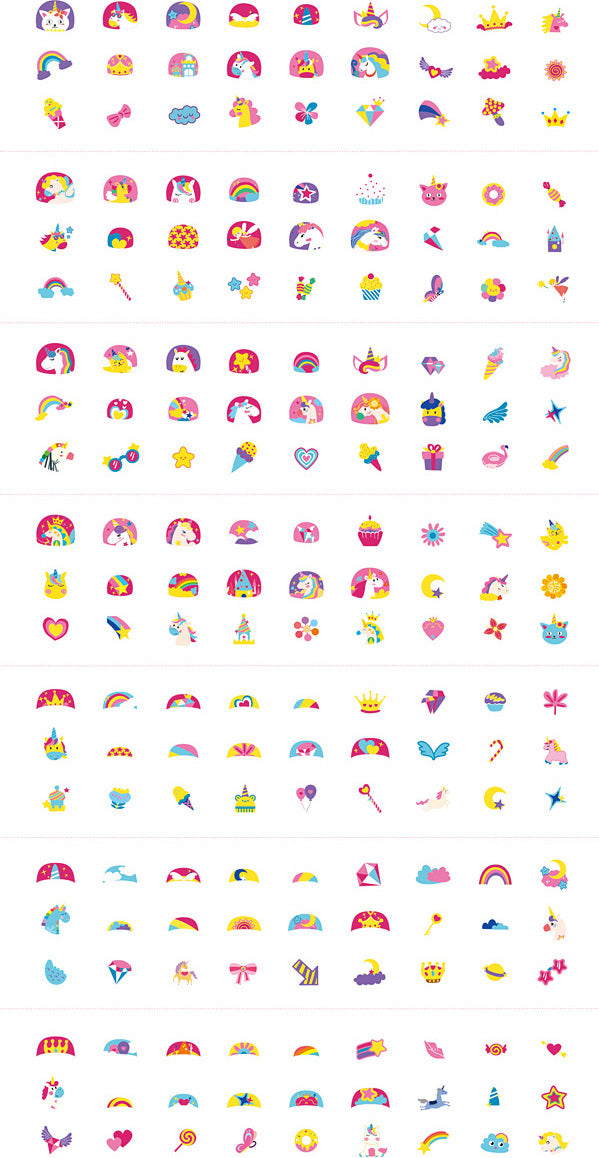 Nail Stickers & Tattoos - Unicorns