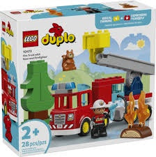 Fire Truck With Hose & Firefighter