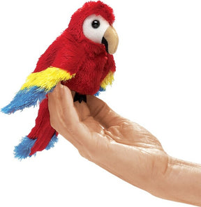 Mini Macaw, Scarlet Finger Puppet