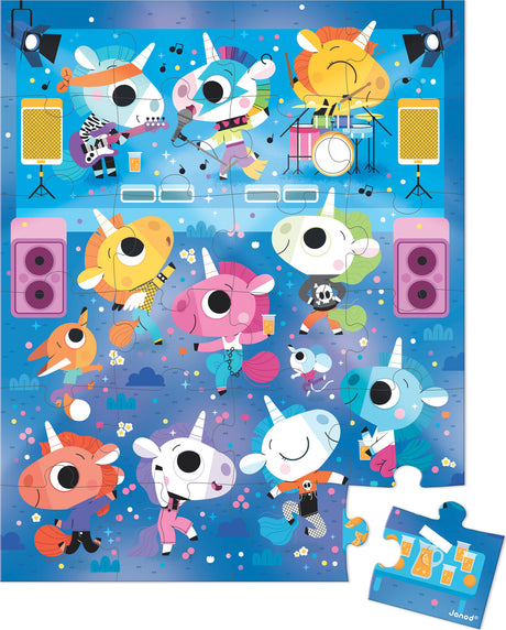 Unicorns Rock Concert Suitcase Puzzle - 24 Pieces