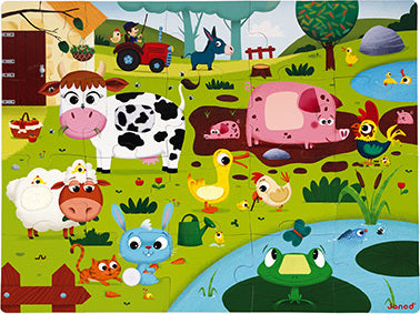 Tactile Puzzle "farm Animals"  20 Pcs