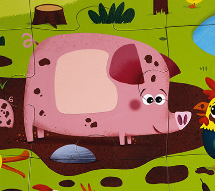 Tactile Puzzle "farm Animals"  20 Pcs