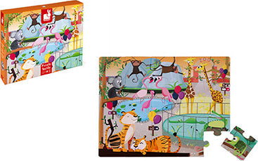 Tactile Puzzle "a Day At The Zoo"  20 Pcs