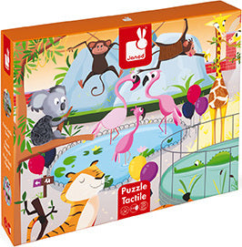Tactile Puzzle "a Day At The Zoo"  20 Pcs