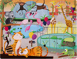 Tactile Puzzle "a Day At The Zoo"  20 Pcs