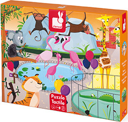 Tactile Puzzle "a Day At The Zoo"  20 Pcs