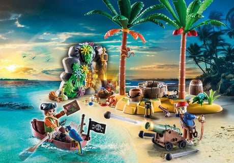 Playmobil Pirate Treasure Island with Rowboat