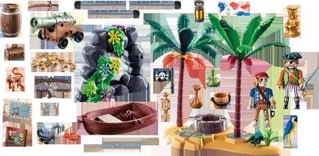Playmobil Pirate Treasure Island with Rowboat