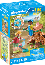 Playmobil Children with Hedgehog family