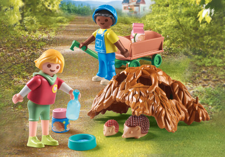 Playmobil Children with Hedgehog family