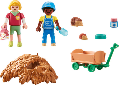 Playmobil Children with Hedgehog family