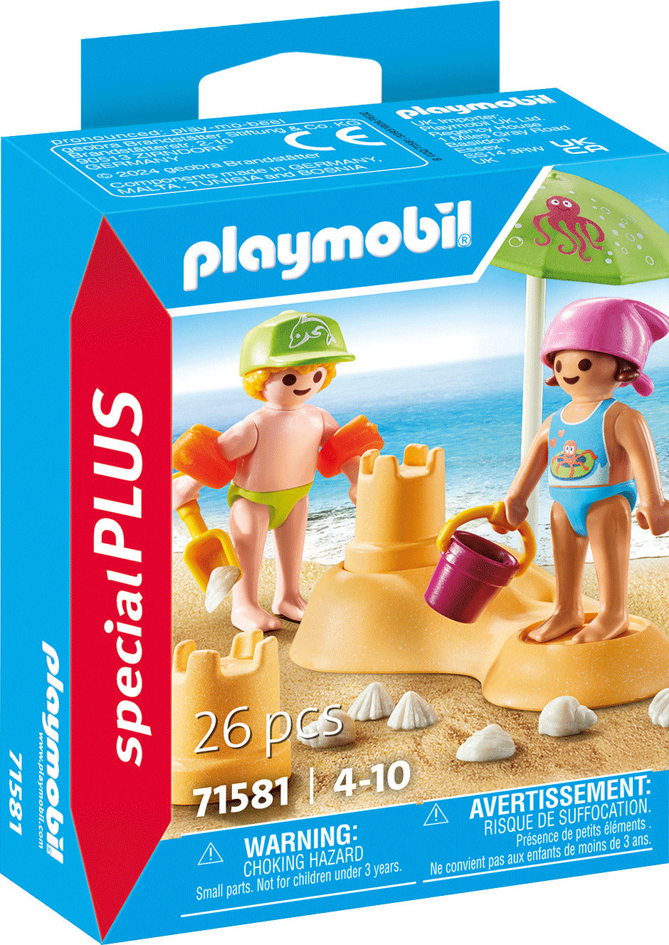 Playmobil Kids with sand castle