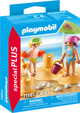 Playmobil Kids with sand castle