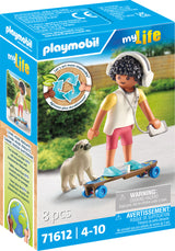 Skateboarder with Dog