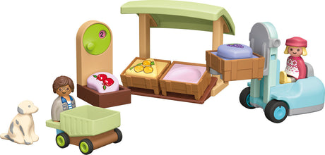 Playmobil Junior: Organic Market Stall & Forklift