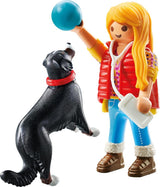 Woman with Mountain Dog