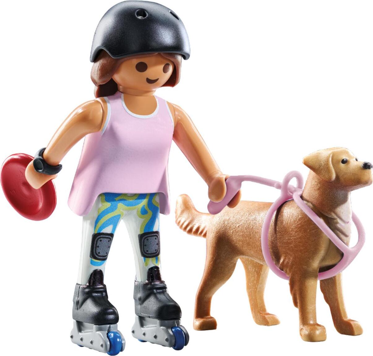 Skater with Retriever
