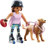 Skater with Retriever