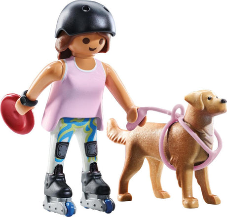 Skater with Retriever
