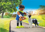 Jogger with Border Collie