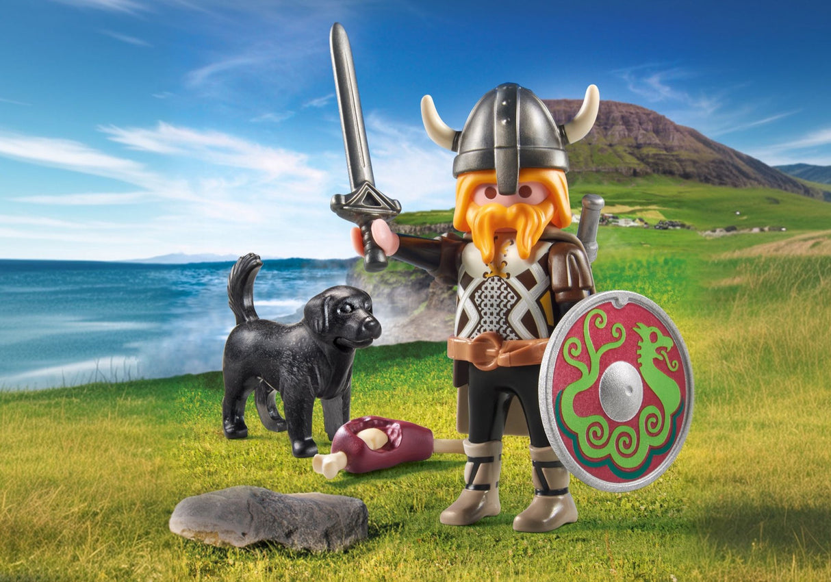 Viking with Guard Dog