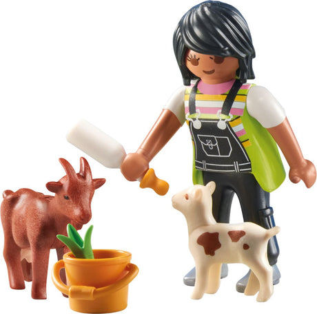 Woman with Goats