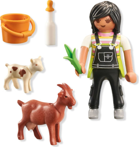 Woman with Goats