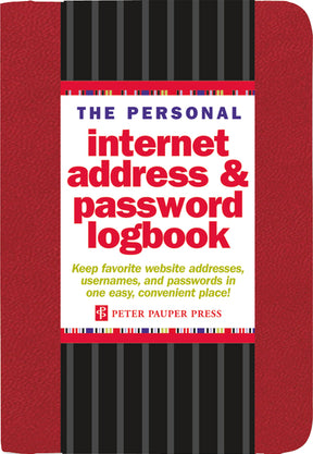 Red Internet Address & Password Logbook