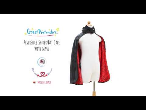 Reversible Spider/Bat Cape & Mask, Size 4-6