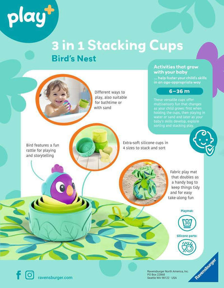 3-in-1 Stacking Cups: Bird's Nest *