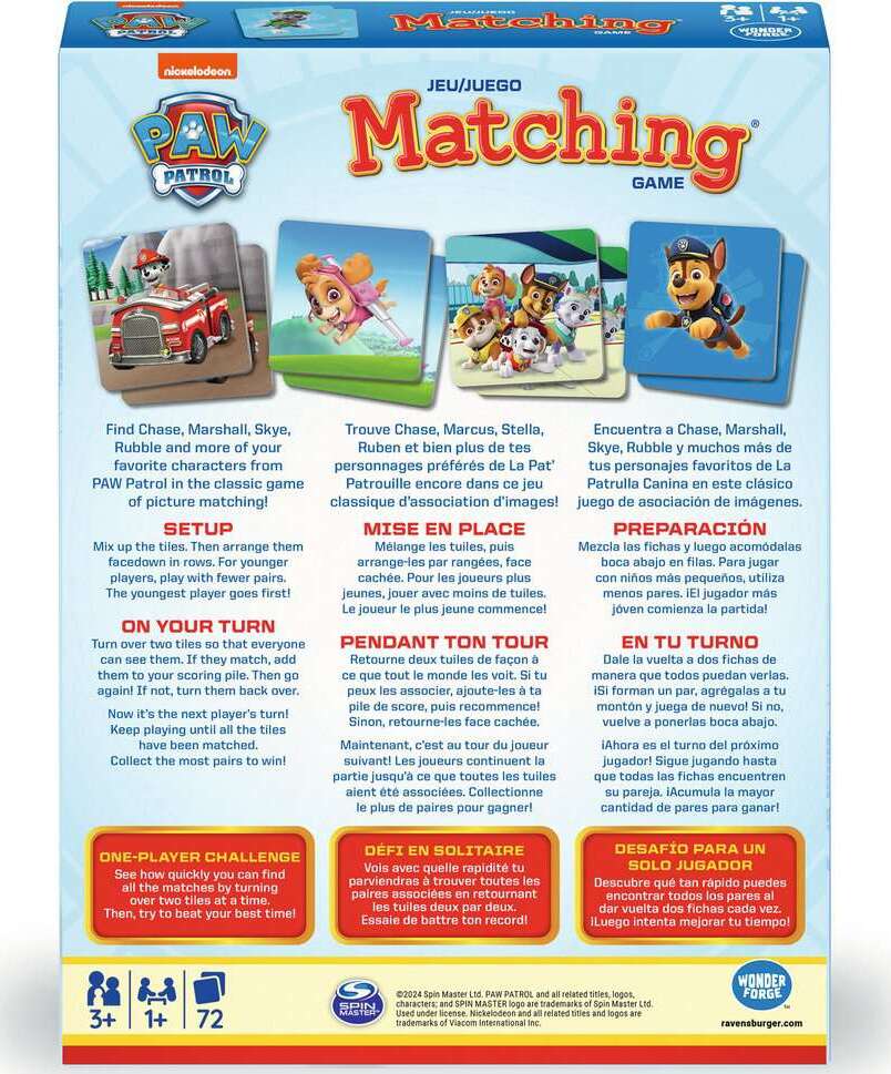 Paw Patrol Matching - Tri