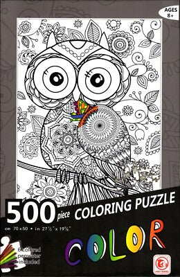 500pc Colour an Owl Puzzle