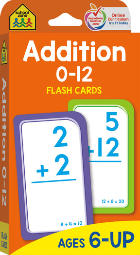 Addition 0-12 Flash Cards