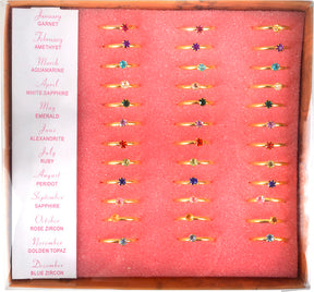 Birthstone Ring With Display Stand