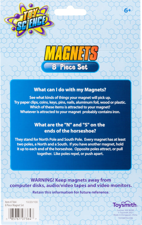 Toy Science Magnets 8 Pc Set (Assorted)