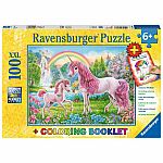 100pc Magical Unicorns w/Colour book