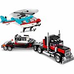 Flatbed Truck with Helicopter