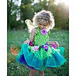 Fairy Blooms Deluxe Dress Green with Wings, Sm